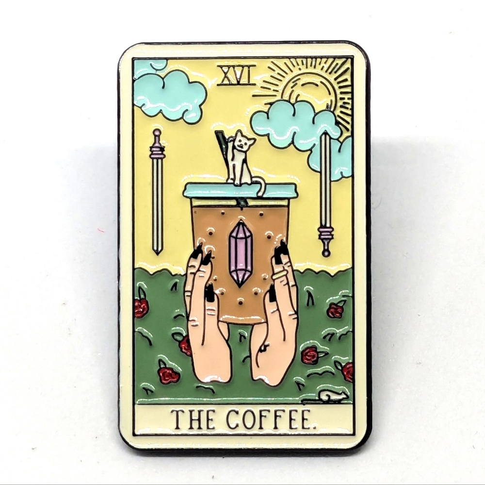 The Coffee Whimsical Tarot Card Pin ☕